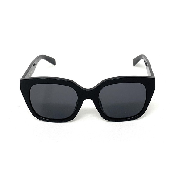 CELINE Women's Sunglasses CL 40198F 01A Shiny Black Grey Square 56mm - Picture 2 of 6